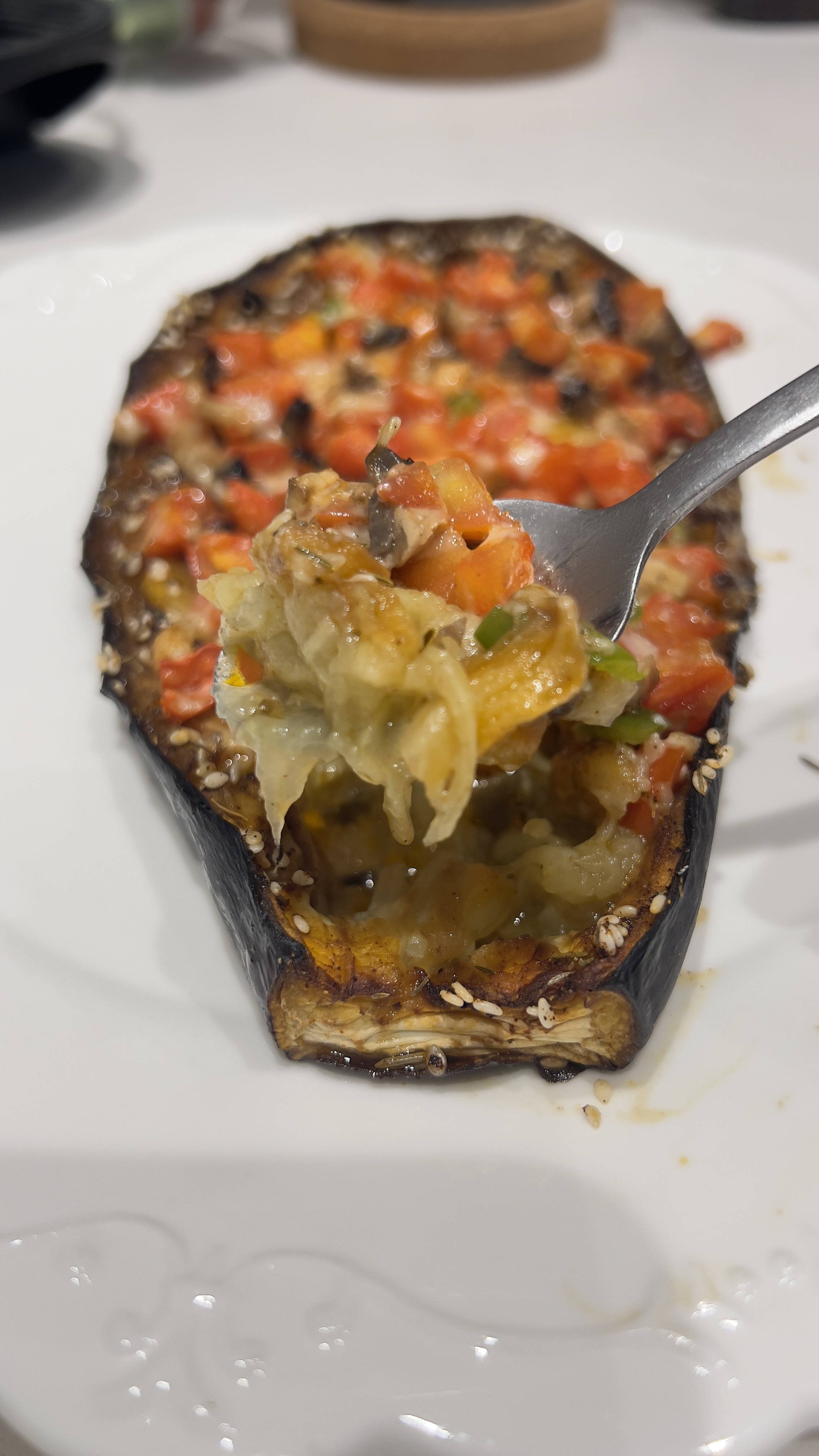 باذنجان مشوي ومحشي